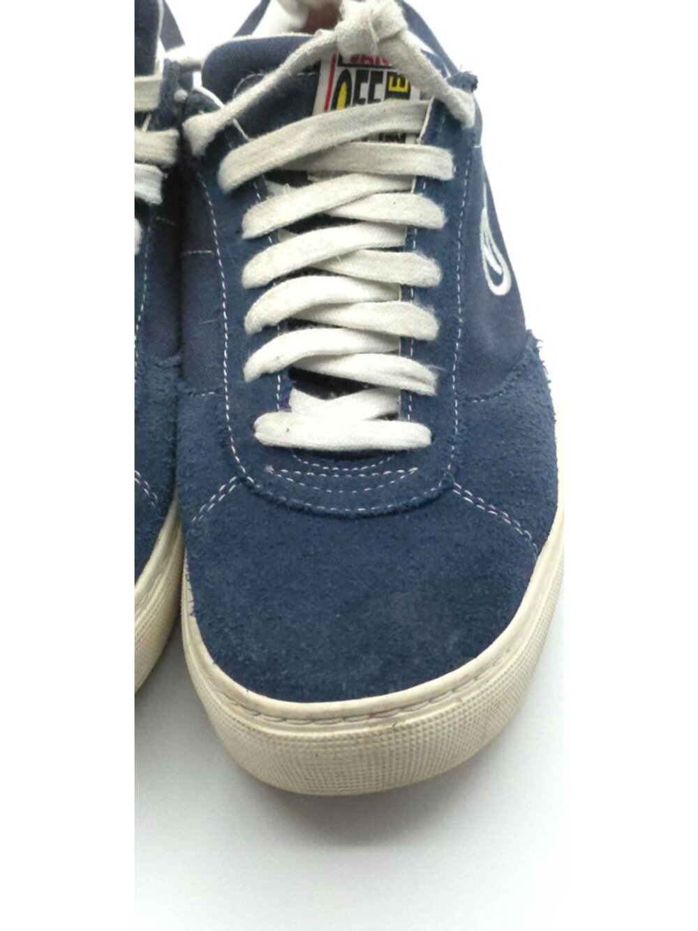 Vans Off The Wall Navy Blue Suede Skateboard Sneakers Men's 8.5 Vintage Skate Sh - Picture 5 of 7